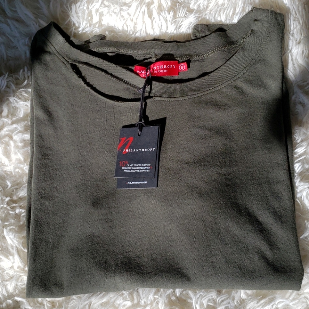 N:Philanthropy Harlow Olive BFF Tee Small nwt - Picture 4 of 6
